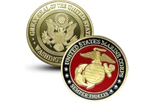 Joygulls US Marine Corps Department of The Navy Gold Plated Colorful Military Challenge Coin Collectibles