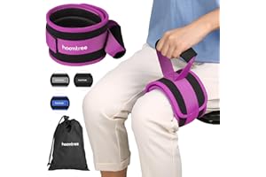 Hoomtree Leg Lifter Strap for Limited Mobility,Thigh Lifter Strap with Padded Grip and Loop,Knee Hip Surgery Recovery Aids for Disabled Eldly Get in and Out of Bed,Car,Wheelchair