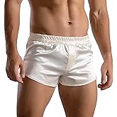 Akkad Kuti Mens Satin Silk Boxers 3 Inch Inseam Silkies Shorts Men Sexy Panties Lounge Pajama Bottoms Shorts