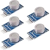 ACEIRMC 5pcs MQ-7 Gas Sensor Detector Monitor Module for Arduino Raspberry Pi ESP8266 MQ-7 5V DC (MQ-7)