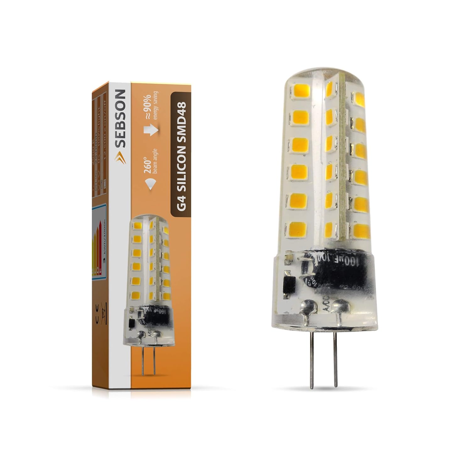 Gloeilampen Sebson Led Gu4 12v Led G4 12v Stiftsockel G4 Led 4w Led Lampen G4 Warmweiss Huis Monokl Online