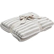 0623-9 BLANKET / STRIPE ブランケット/ストライプ Amazon.com: Barefoot Dreams® CozyChic® Split Stripes Blanket