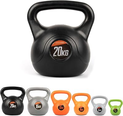 Phoenix Fitness Vinyl Kettlebell 20kg Heavy Weight