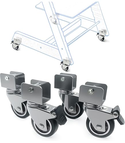 Lot De 4 Roulettes Pivotantes 360° Avec Freins Pour Chaise Haute Tripp Trapp - Déplacement Facile Et Confort Amélioré