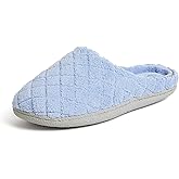 Dearfoams womens Leslie Washable Memory Foam Terry Clog With Wide Widths