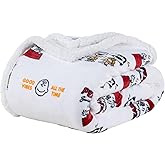 Berkshire Blanket Peanuts® Sherpa Throw Blanket, 480gsm Warm Reversible Heavy Thick Throw for Couch, Bed & Travel (75th Social Club v2 Retro Yellow, Throw Size 50" x 60")