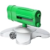 RESTMO Turbo Oscillating Sprinkler, Irrigation Sprinklers for Large Yard | 360&deg;Rotating &amp; Ultra-Stable Base,Adjustable Flow &amp; 4-Way Manual Watering Patterns,Sprinkler Ideal for Plants,lawns &amp; gardens
