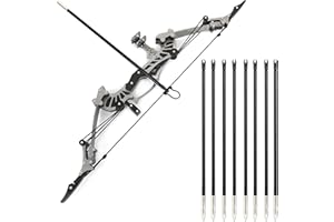 ZSHJGJR 16" Compound Bow and Arrow Set 16lbs, Right/Left Handed for Target Shooting Hunting Games Archery Bow Set Gift