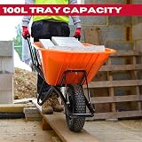 Excel 100L HDPE Wheelbarrow Tray Heavy Duty 150 kg Load Capacity view 7