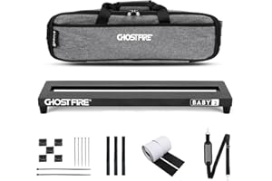 Ghost Fire Guitar Pedal Board Aluminum Alloy Effect Pedalboard with Carry Bag,V series (V-BABY 2)