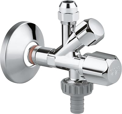 GROHE Angle Valve 1/2" Chrome 22036000 Neutral Handle Self-Sealing