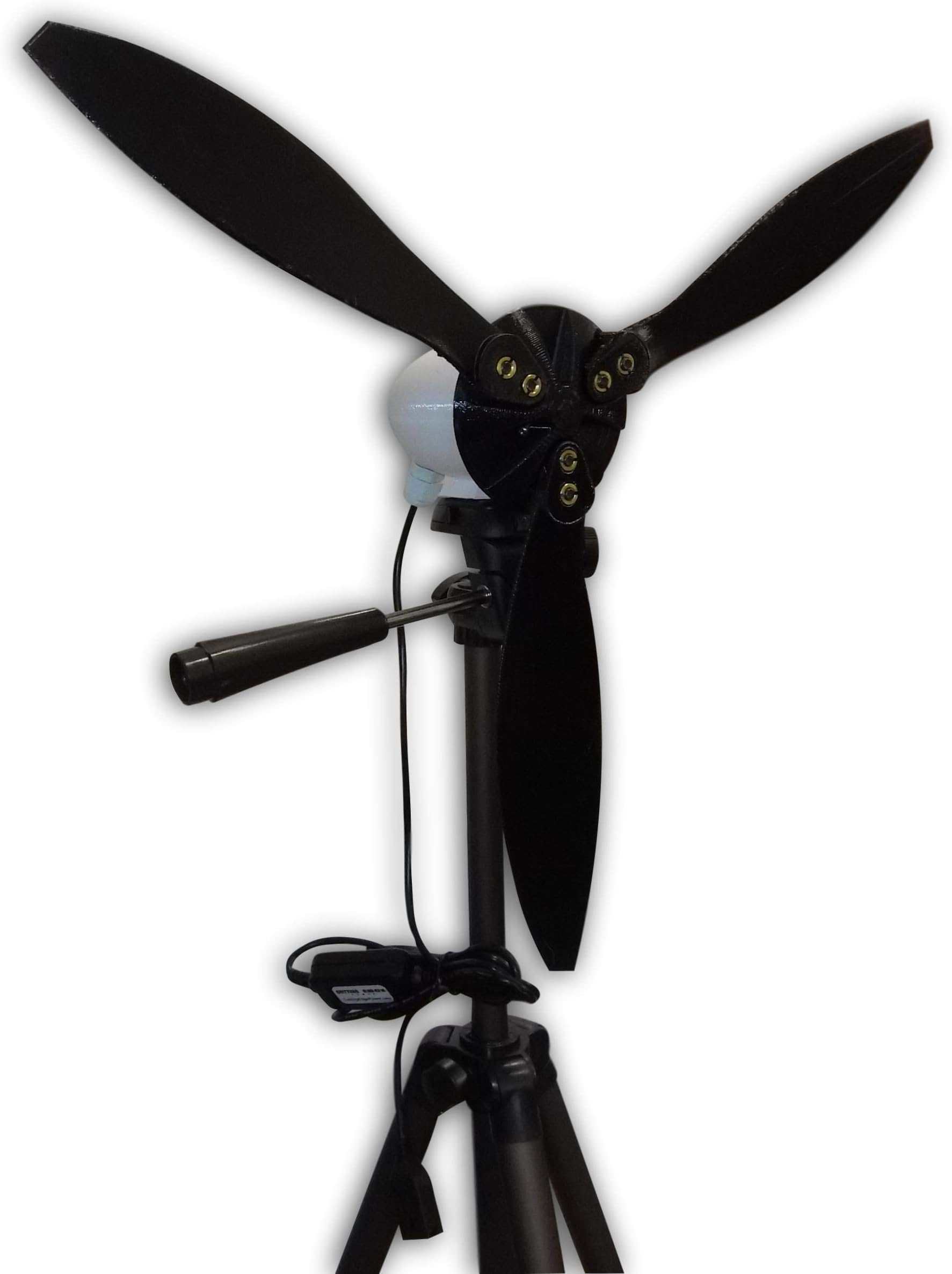 Cutting Edge Power USB Output Mini Wind Turbine, Made in USA, Portable, Camping, Beach, W Light (Tripod Mount (with Tripod), 3 Blade)