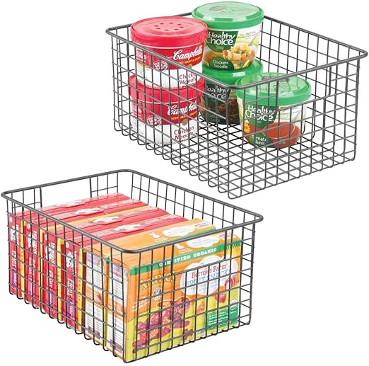 Amazon Com Mdesign Farmhouse Decor Metal Wire Food Storage