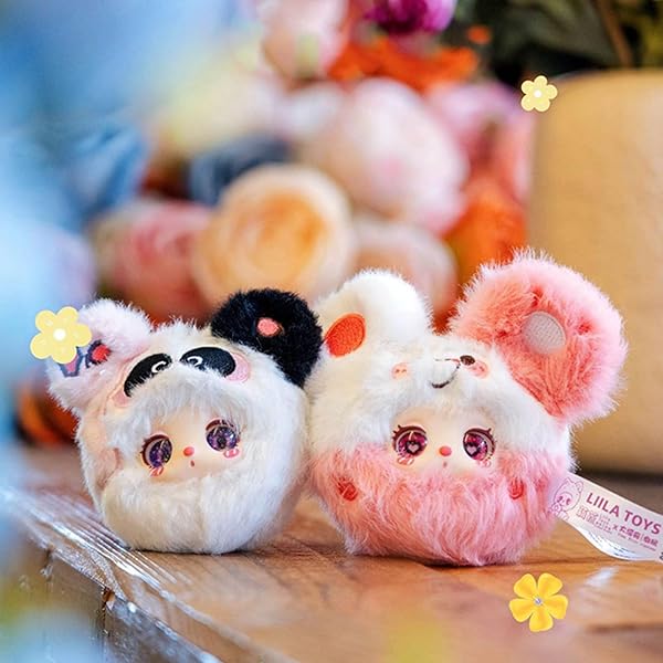 LiiLa♡レアセット！ねこ600・うさぎ400・IN NIキーホルダーセット❤️ Amazon.com: Liila's Lucky Cat Plush Keychain Blind Box – Kawaii