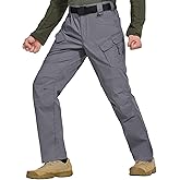 Hiwise Men's Stretch Tactical Pants Water Resistant Outdoor Cargo Pants Lightweight Ripstop EDC Hiking Work Pants