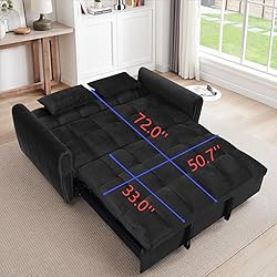 65-Inch Loveseat with Pull Out Sleeper Couch
