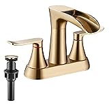 Yundoom Brushed Gold Bathroom Faucet - 4 Inch