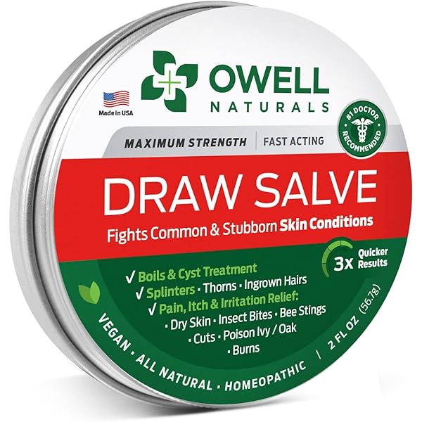 Drawing Salve Ointment 2oz, Ingrown Hair Treatment, Boil Cyst, Splinter