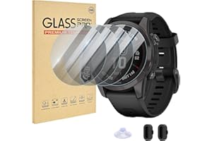 EasEasy 4+2 PCS Compatible For Garmin Fenix 7 Pro/7/Epix Pro Gen 2 47mm Screen Protector Glass, Privacy Anti-peeping & Anti-s