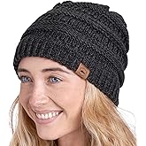 Tough Headwear Slouchy Beanie Hat - Cable Knit Beanies - Itch-Free Winter Hats for Women - Durable Acrylic Winter Essentials