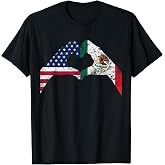 America Mexico Flag Vintage Mexican Roots American T-Shirt