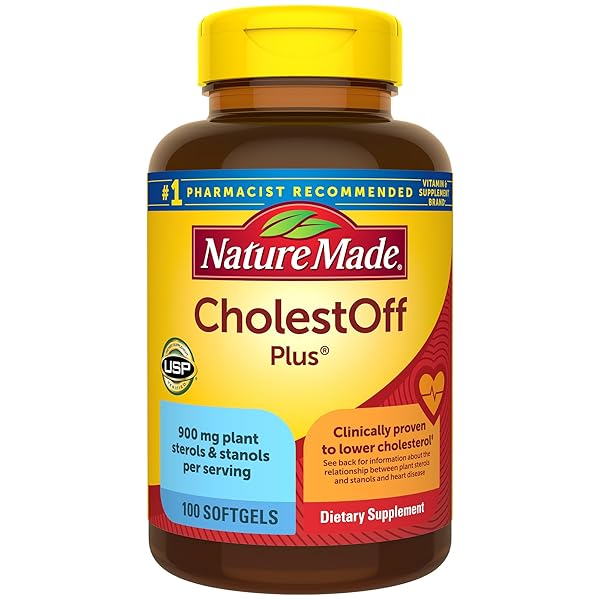NATURE MADE CHOLESTOFF PLUS, DIETARY SUPPLEMENT FOR HEART HEALTH SUPPORT, 100 SOFTGELS, 25 DAY SUPPLY