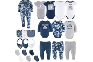 The Peanutshell Baby Layette Gift Set for Boys, Newborn Boy Gift Sets, Baby Clothes & Newborn Essentials Must-Have, Blue Camo