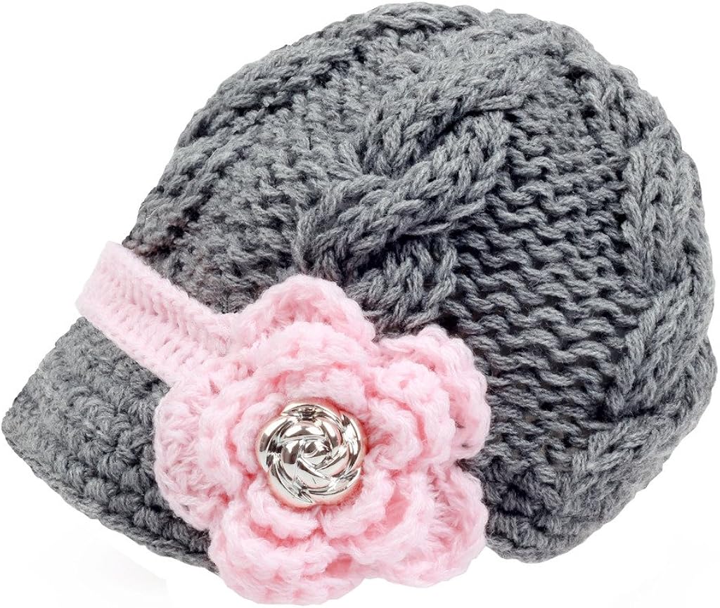 toddler knit hat with brim