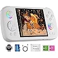 RG406H Retro Handheld Game Console , RG 406H Android 13 System Unisoc T820 Processor 4.0 Inch Touch Screen Support 1080 DP Output 5G WiFi with 128G SD Card(White)