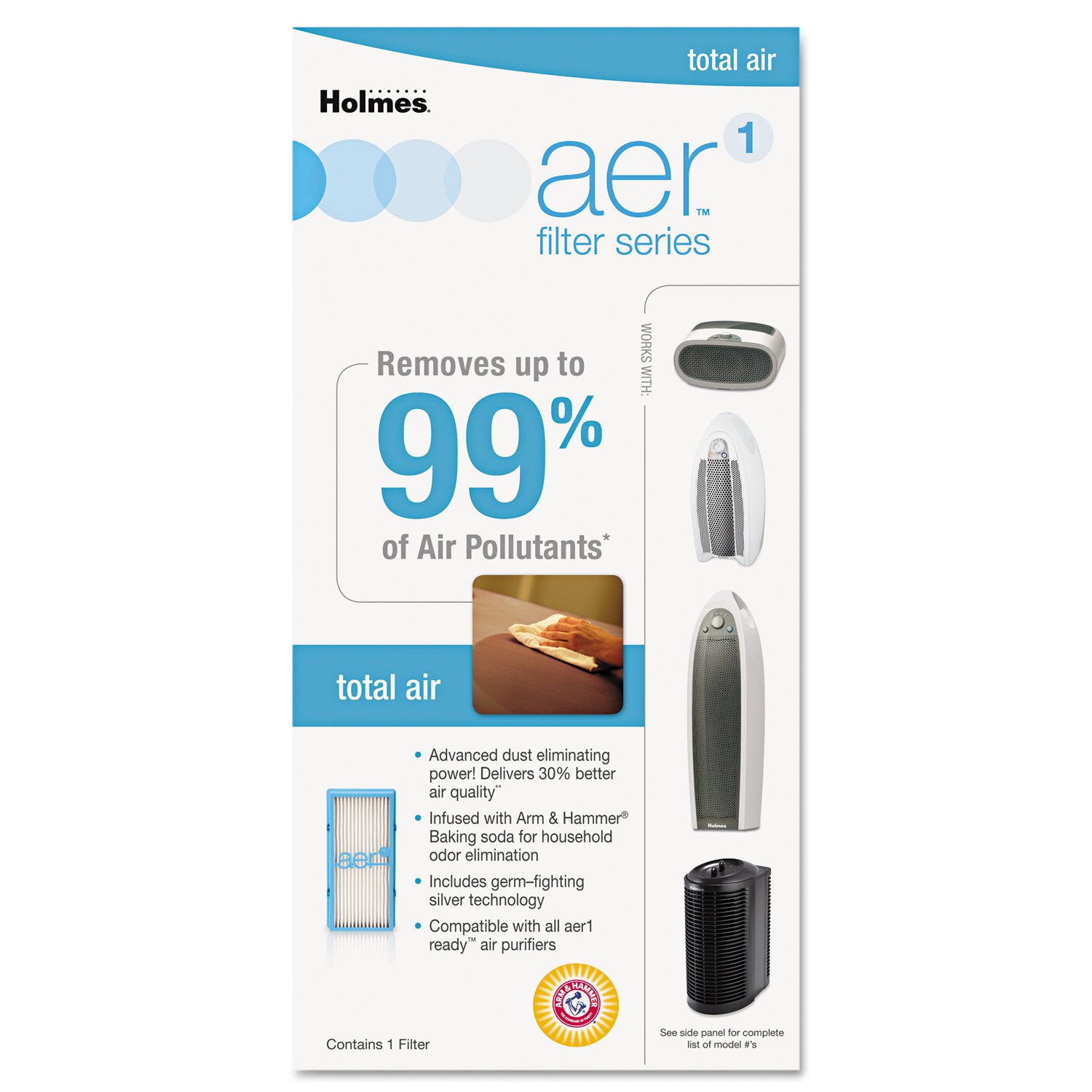 Holmes AER1 HEPA Type Total Air Filter, HAPF30AT4U4R