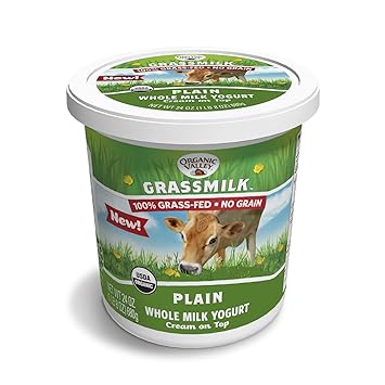 Organic Valley Grassmilk Whole Milk Yogurt, Plain, 24 Ounces ...