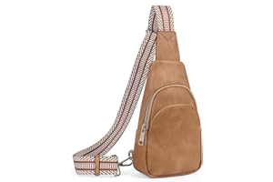 CLUCI Small Sling Bag for Women Crossbody, Faux Leather Trendy Waist Packs with Guitar Strap, Women's Fanny Packs