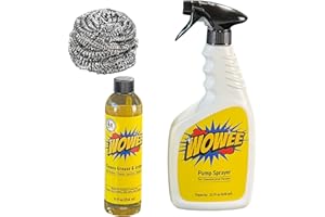 Wowee 8 fl oz Concentrated Heavy Duty Degreaser – All-Purpose Cleaner for Kitchen & Outdoor Use – Includes Empty Spray Bottle for Mixing – Powerful Grease & Grime Remover for Home, Garage, BBQ