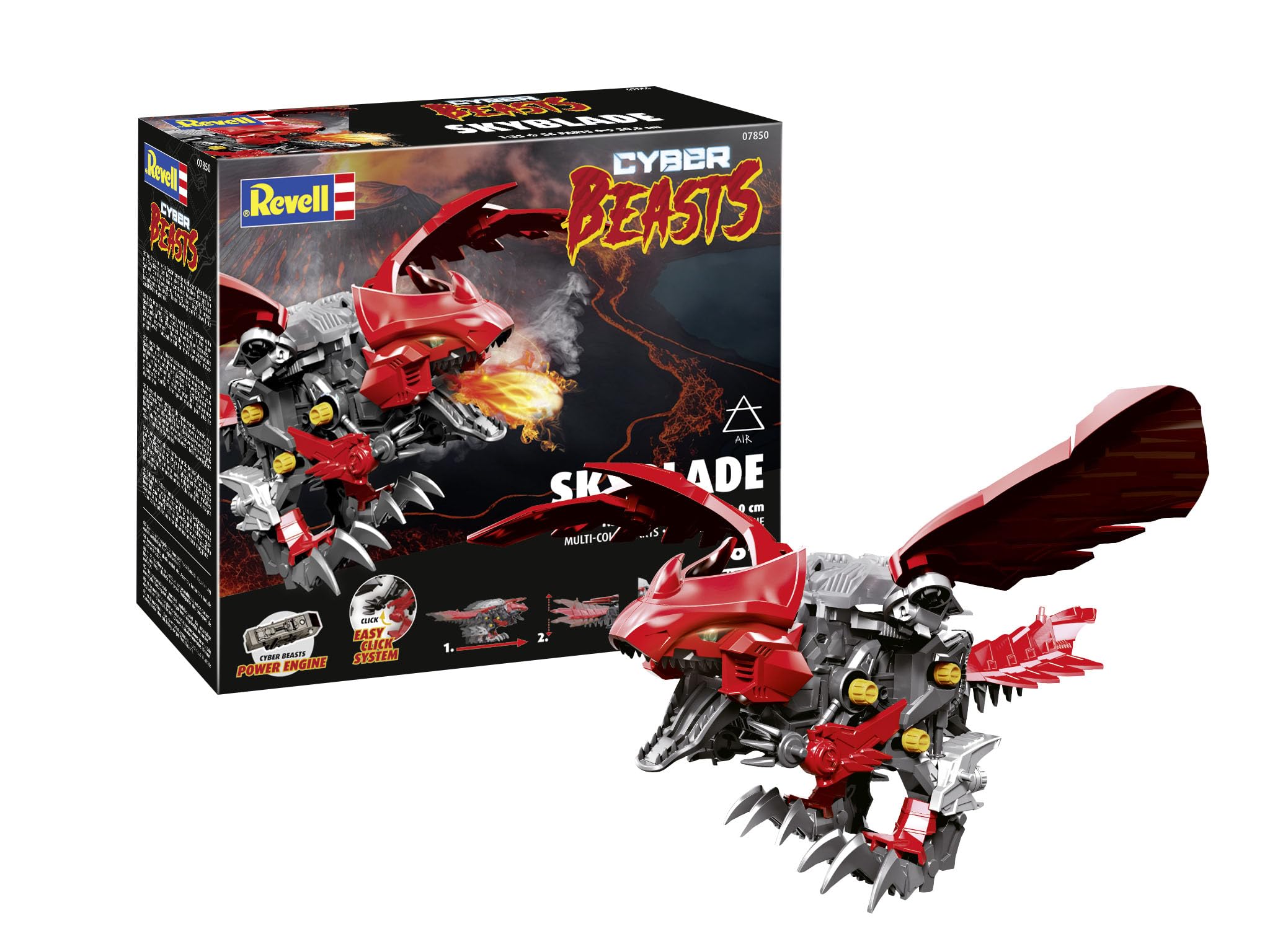 Revell 07850 SkyBlade: CyberBeasts 1:35 Scale Unbuilt Pre-Coloured Plastic Model Kit With Moving Parts & CyberBeasts Engine