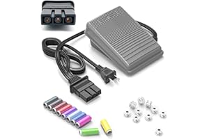 BRIGHTLYLIT Sewing Machine Pedal and Power Cord for Brother, Compatible with Brother #J00360051 JX2517 LX3817 1034D XL2600i LS2125 XM2701 LX3125 KD1902 VX1120 LS1217 LX3014 LX2500 XR65 XL5130 XR3774 1634D ST371HD