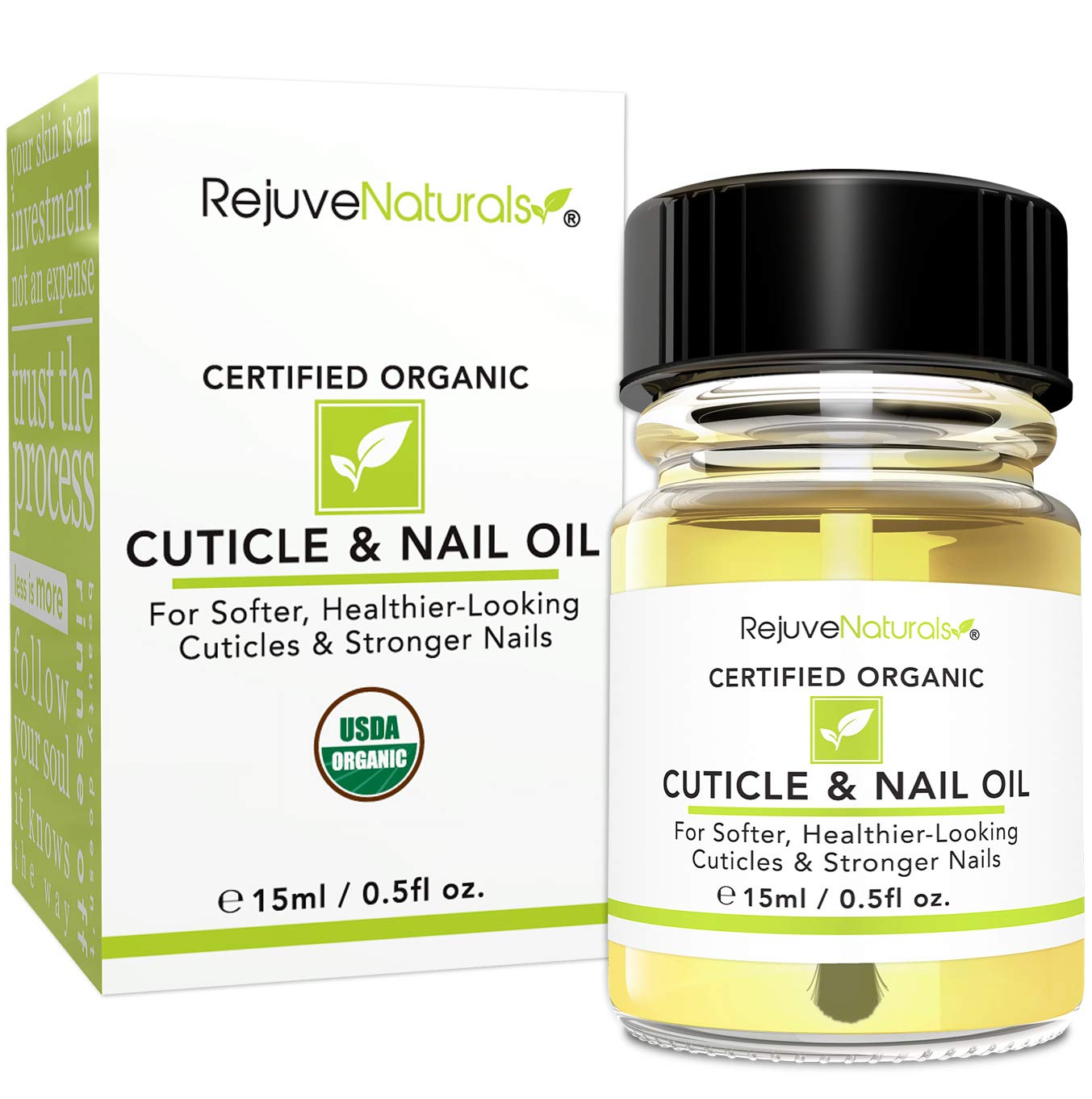 USDA Organic Cuticle Oil for Softer, Healthier Cuticles & Stronger Nails. Moisturizing & Healing Organic Jojoba, Olive, Camellia & Vitamin E Oils. For Peeling Cuticles, Splitting Nails & Cracked Skin.: Beauty