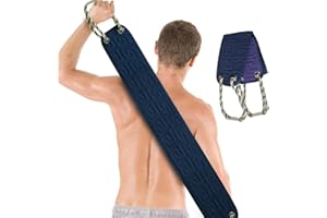 OWIIZI Exfoliating Back Scrubber for Shower, Double-Sided Back Scrub Washcloth with Antiskid Handles for Use in Shower, Body 