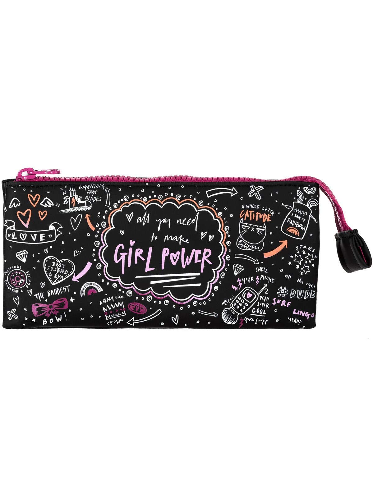 Animal Grad 3 Pocket Pencil Case - Black