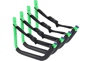 WTMORE Kayak Storage Rack Kayak Wall Mount Heavy Duty Kayak Hooks with Straps 100 LB Capacity Kayak Rack for Garage Kayak Hangers for Paddle Boards Surfboards Bikes Ladders SUP Snow Board- 4 Pack