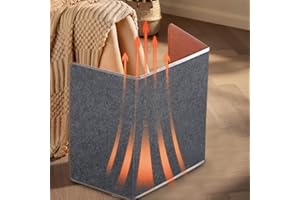 Under Desk Leg Warmer, Portable Under Desk Leg Warmer, Foldable Quiet Under Desk Leg Foot Knee Heater with Thermostat & Timer