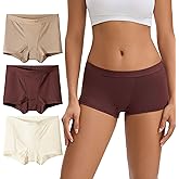 OEIOEI Women's Boyshorts Underwear Moisture Wicking Boxer Briefs Bamboo Viscose Soft Stretch Panties 3 Pack