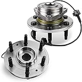 Autoround 515096 Pair Front Wheel Hub and Bearing Assembly Fit for 4x4 4WD Chevy Tahoe Silverado/Suburban 1500 Avalanche, GMC Yukon XL Sierra 1500, Cadillac Escalade ESV EXT (2007-2014)