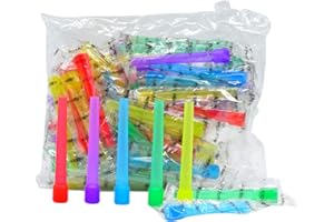 MATA LEON 100PCS Hookah Tips Disposable Hookah Mouth Tips BPA-Free Plastic Hookah Accessories Individual Wrapped Multi-Color Food Grade Mouth Tips (3.51inch)