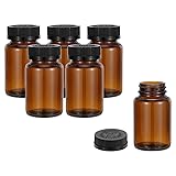 PATIKIL 3.4oz/100ml Glass Packer Bottles, 6Pcs