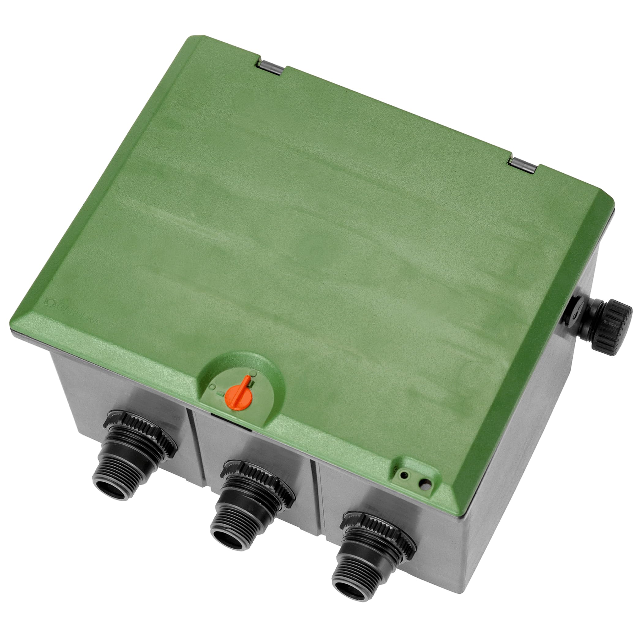 Gardena Valve Box V3: Below-ground installation box for irrigation valves, simple mounting and removal, with child safety equipment (1255-20)