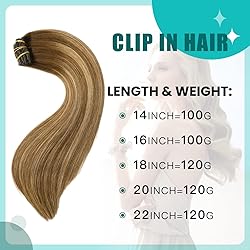 SURNEL Clip in Hair Extensions Chocolate Brown to