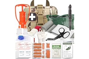 VIIDOO Tactical Ifak Trauma Kit - Emergency First Aid Bleeding Control Kit, Snake Bite & Bee Sting Supplies, Venom Extractor Pump
