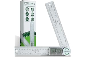 Prazisure Digital Angle Finder, Protractor 200mm, Professional Angle Measuring Tool for Woodworking, Construction and DIY Mea