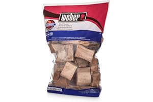 Weber 17148 Hickory Wood Chunks, 350 cu. in. (0.006 Cubic Meter), 4 lb