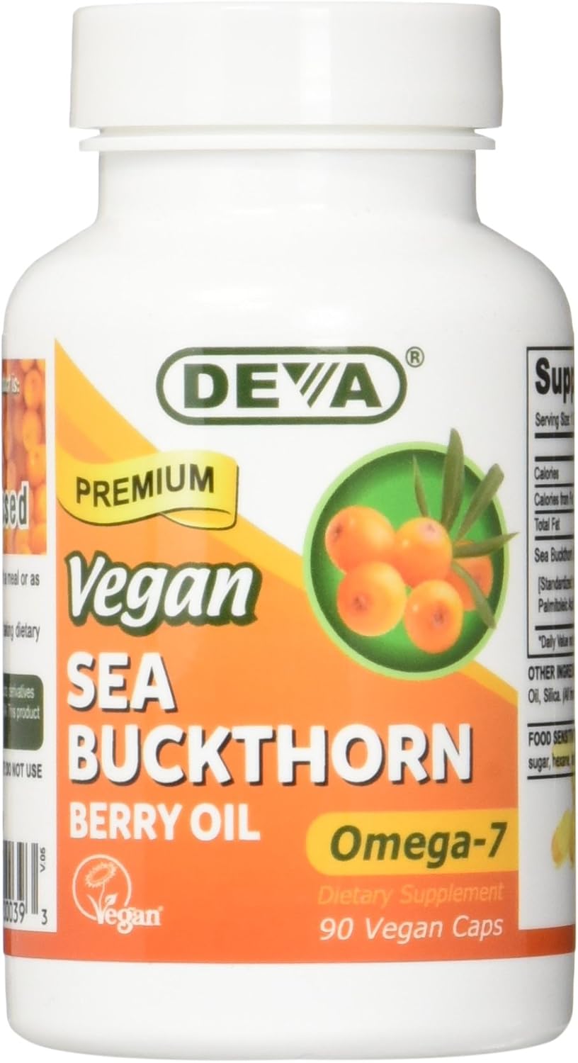Amazon Com Deva Vegan Vitamins Sea Buckthorn Oil 500 Mg Vcap 90 Count Health Personal Care